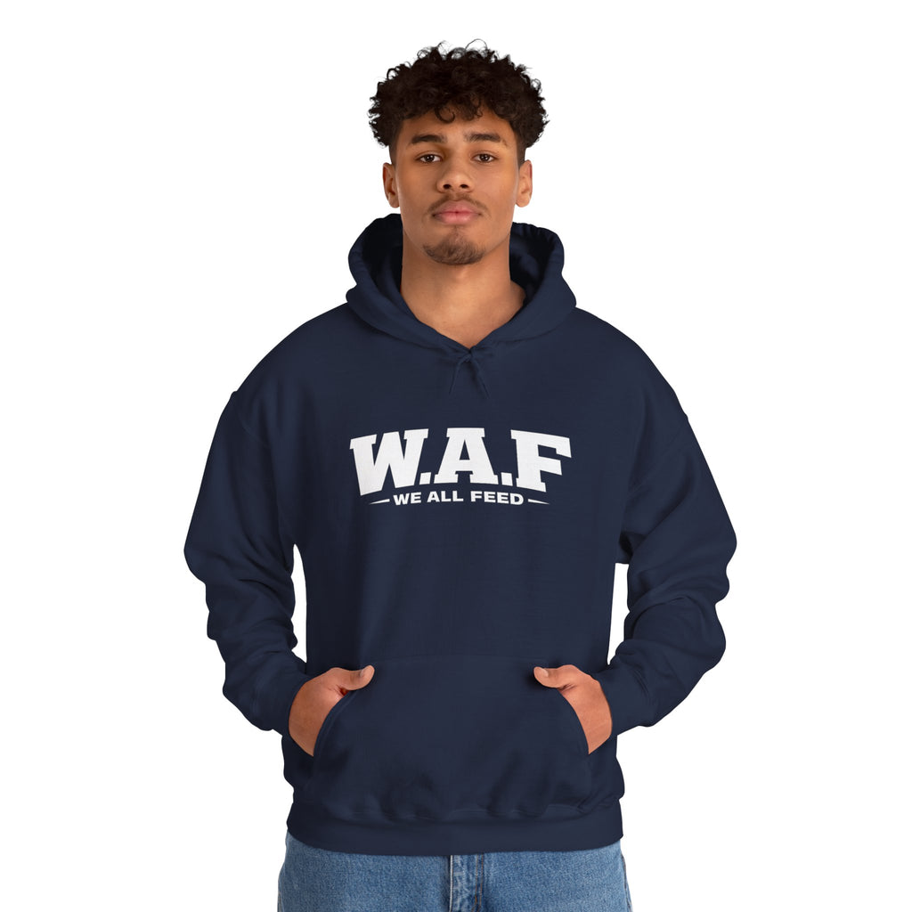 W.A.F. Hoodie – 'We All Feed' Graphic Pullover