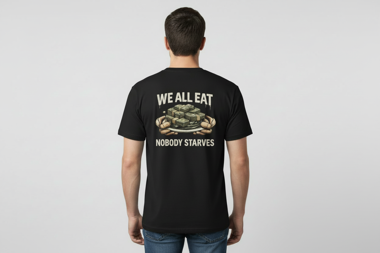 W.A.F "We All Eat Nobody Starves" Graphic Tee