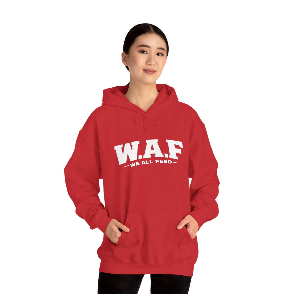 W.A.F. Hoodie – 'We All Feed' Graphic Pullover