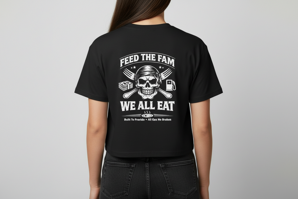 W.A.F Feed The Fam Cropped T-Shirt