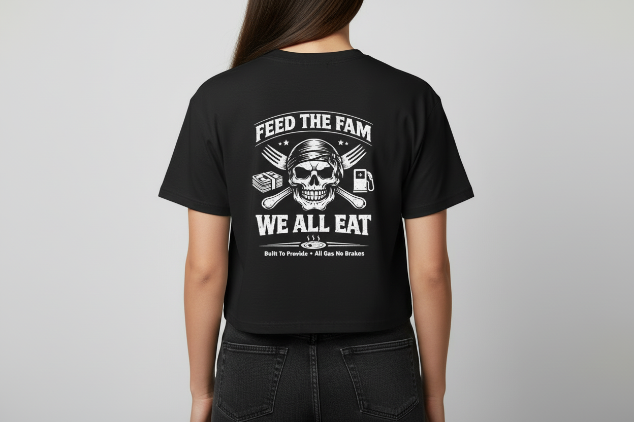 W.A.F Feed The Fam Cropped T-Shirt