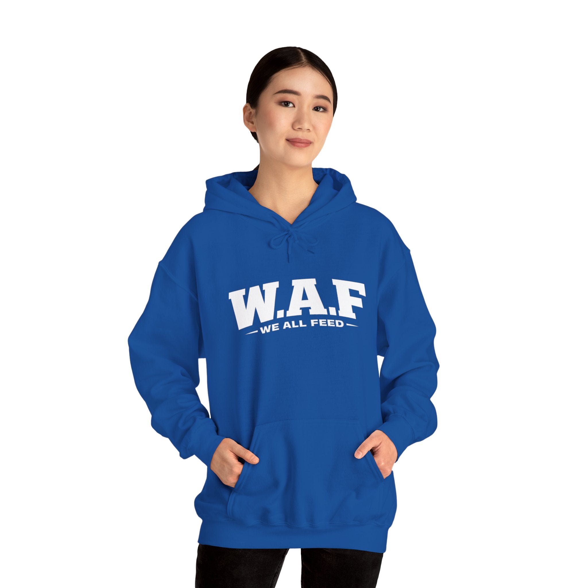 W.A.F. Hoodie – 'We All Feed' Graphic Pullover
