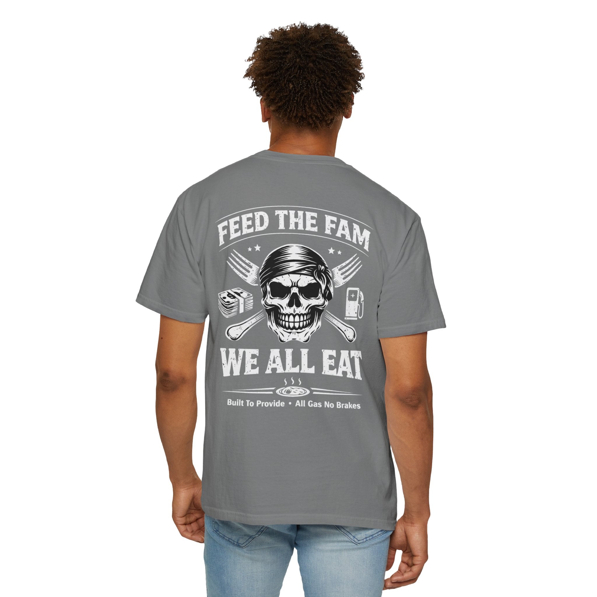 We All Eat "Feed the Fam" Skull T-Shirt