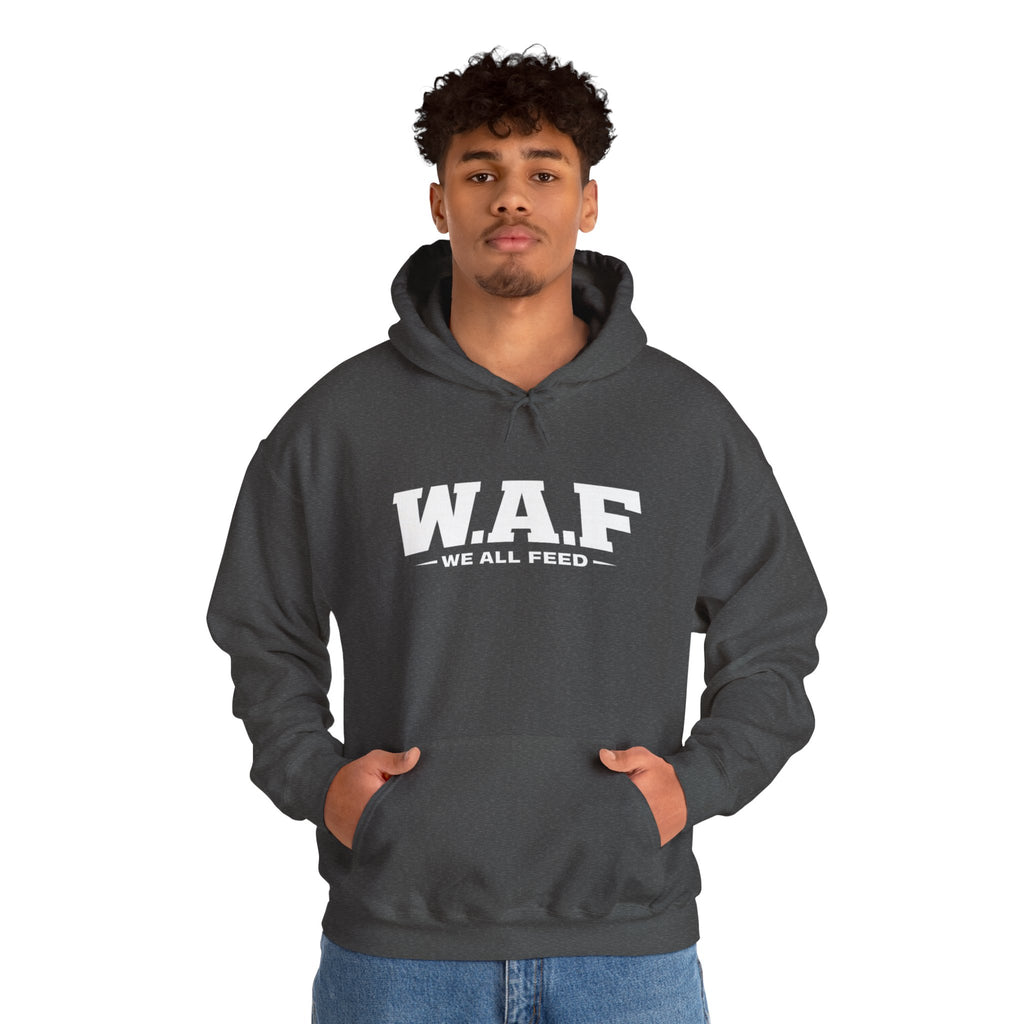 W.A.F. Hoodie – 'We All Feed' Graphic Pullover