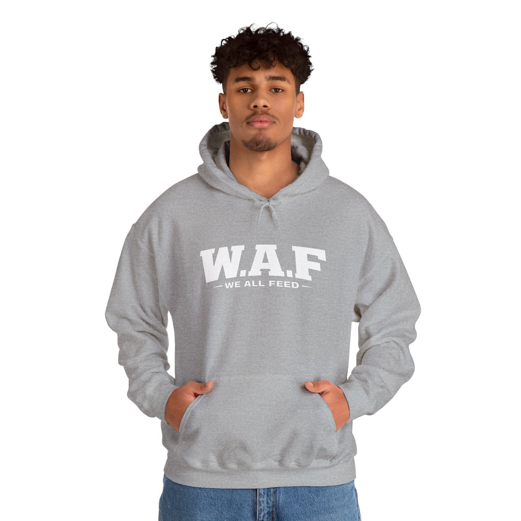 W.A.F. Hoodie – 'We All Feed' Graphic Pullover