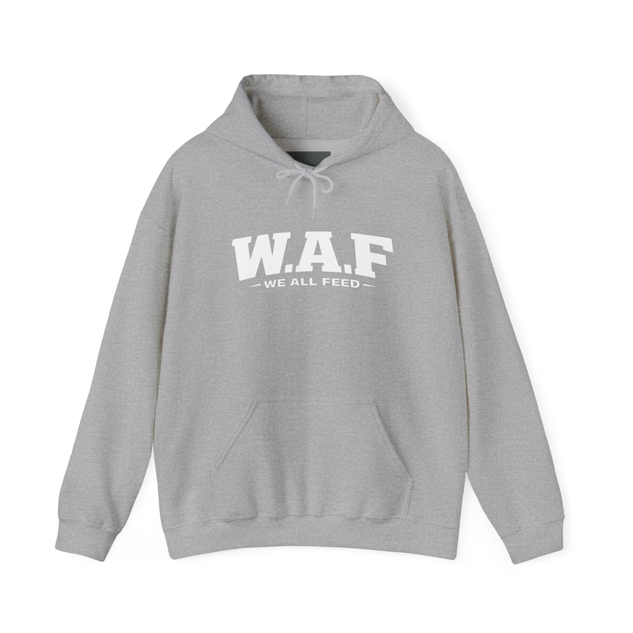 W.A.F. Hoodie – 'We All Feed' Graphic Pullover