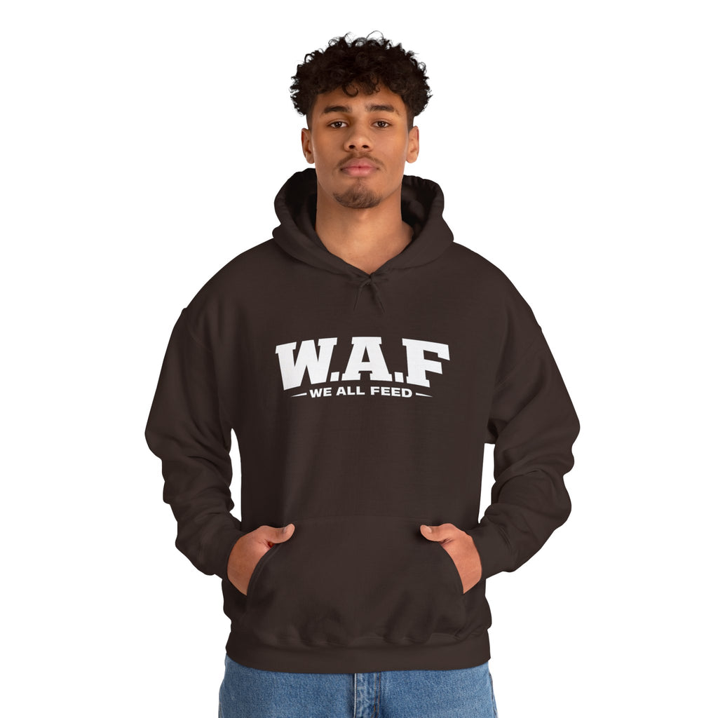 W.A.F. Hoodie – 'We All Feed' Graphic Pullover