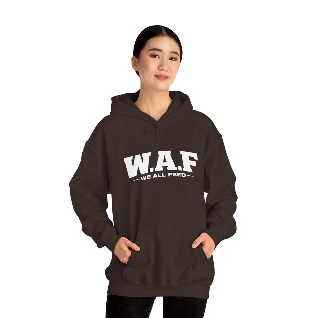 W.A.F. Hoodie – 'We All Feed' Graphic Pullover