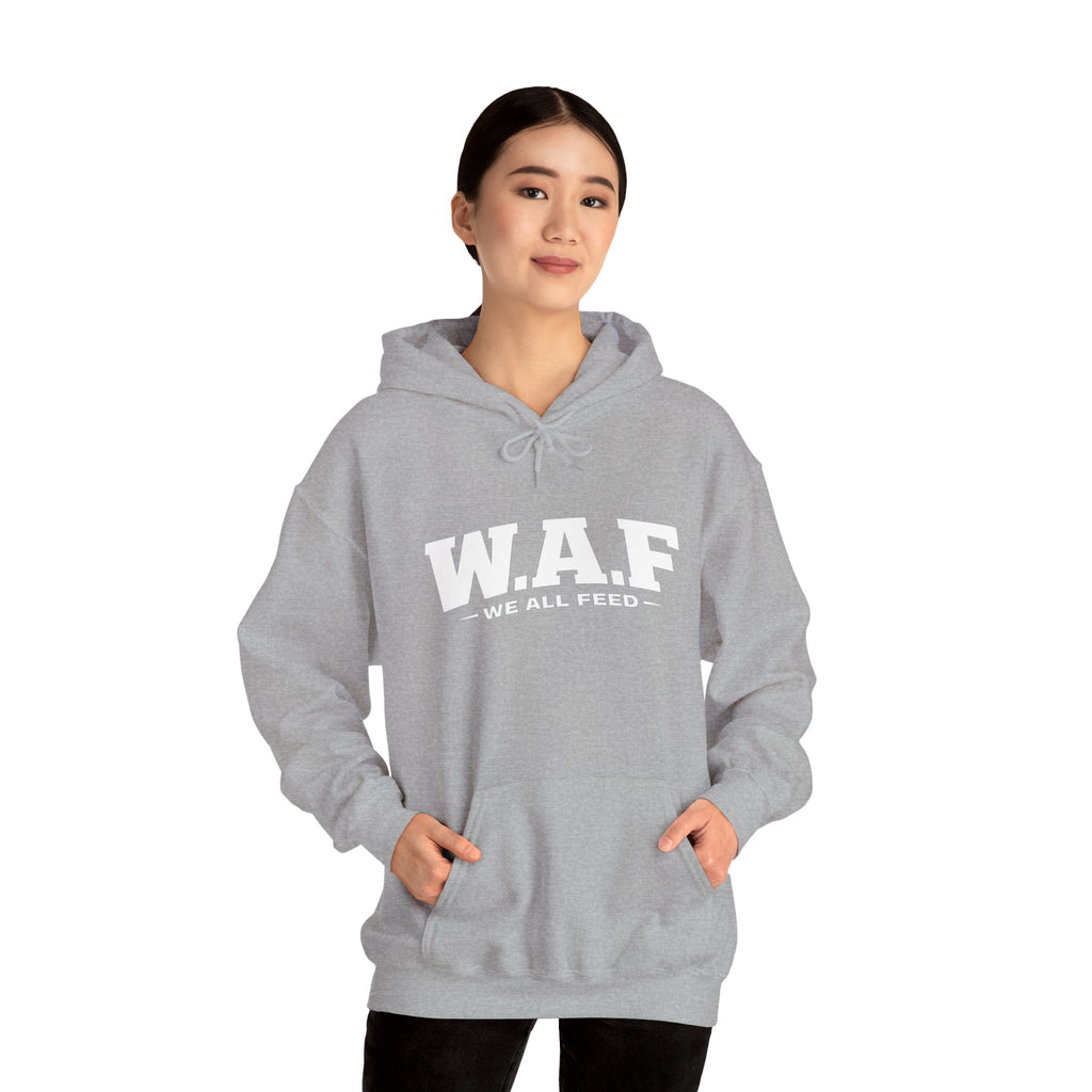 W.A.F. Hoodie – 'We All Feed' Graphic Pullover