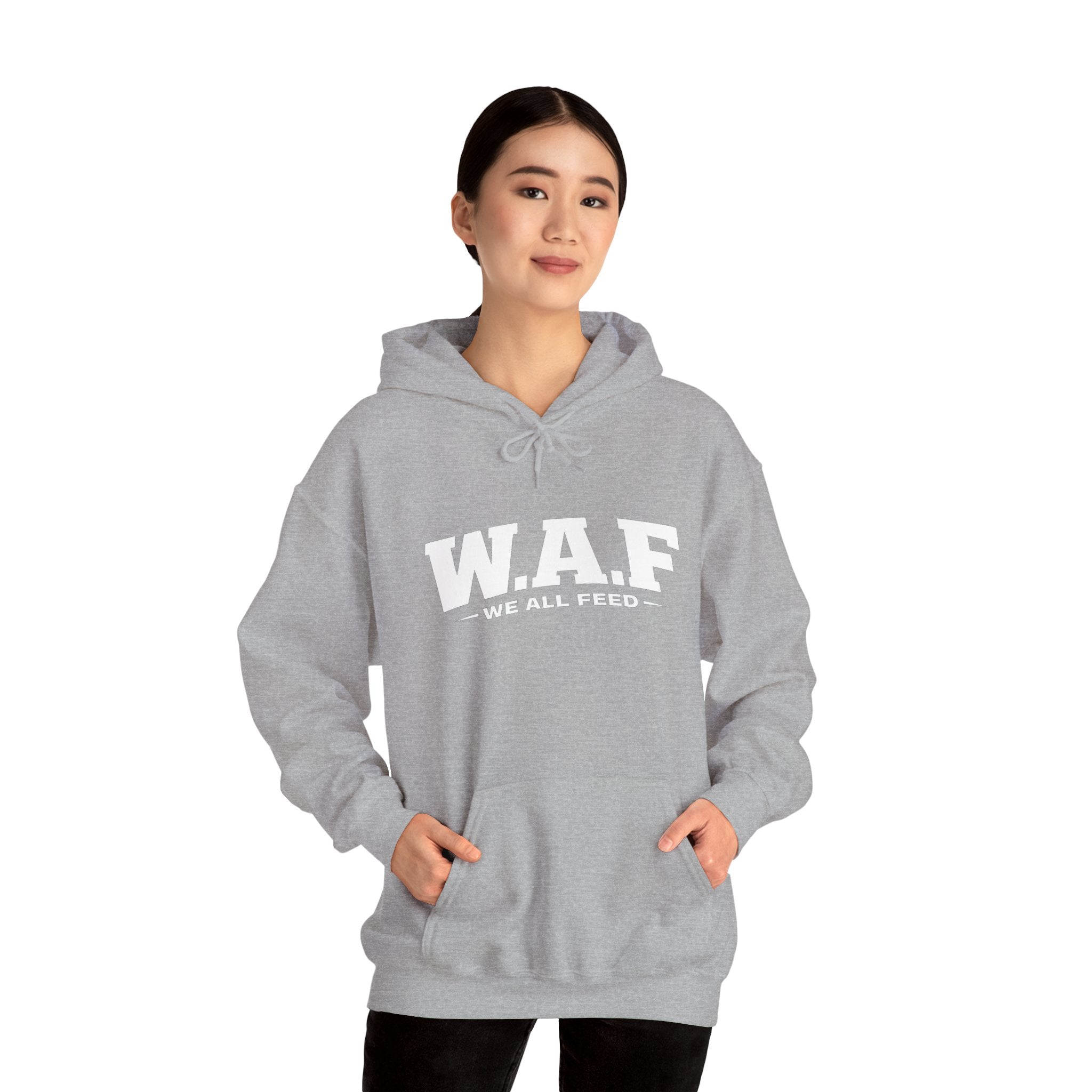 W.A.F. Hoodie – 'We All Feed' Graphic Pullover