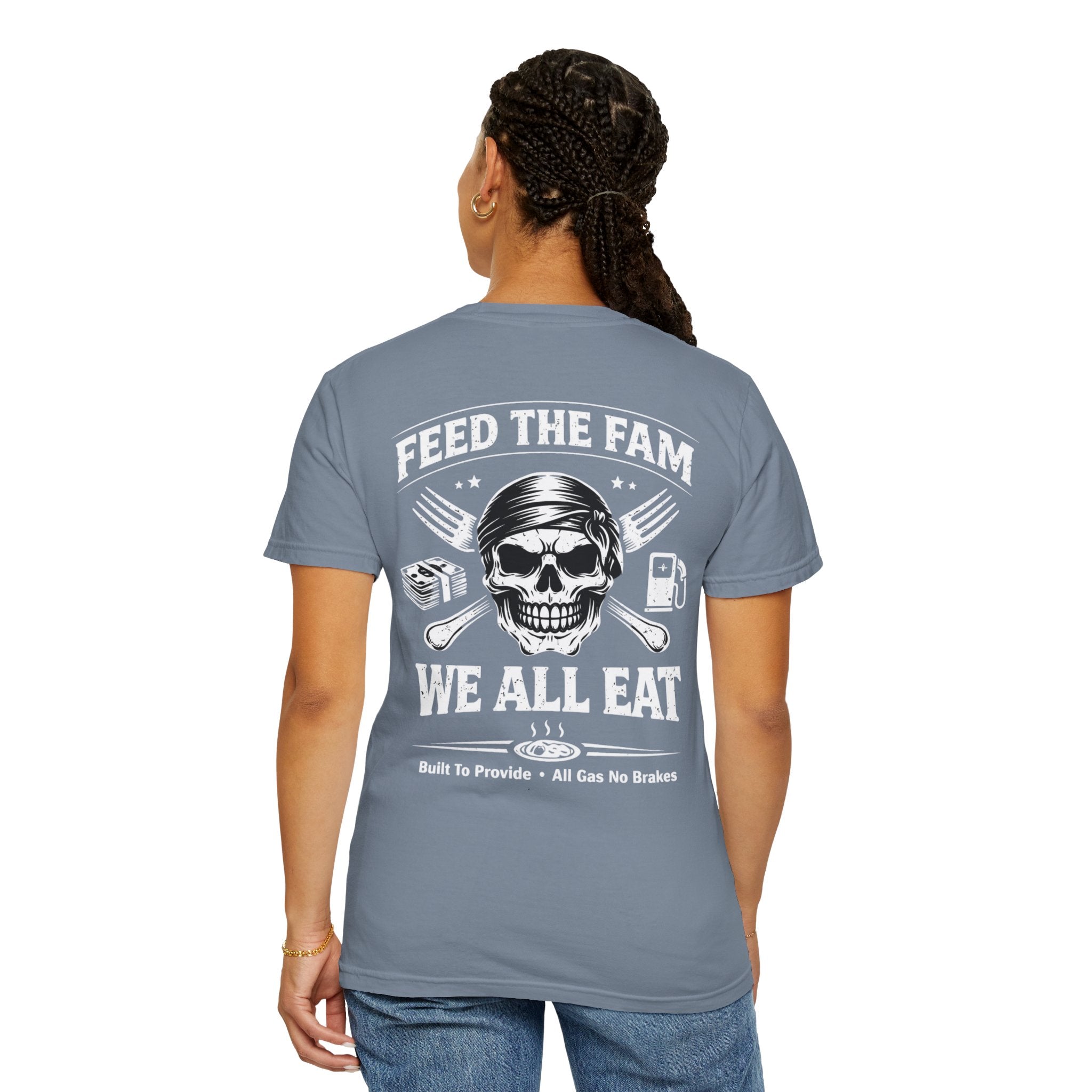 We All Eat "Feed the Fam" Skull T-Shirt