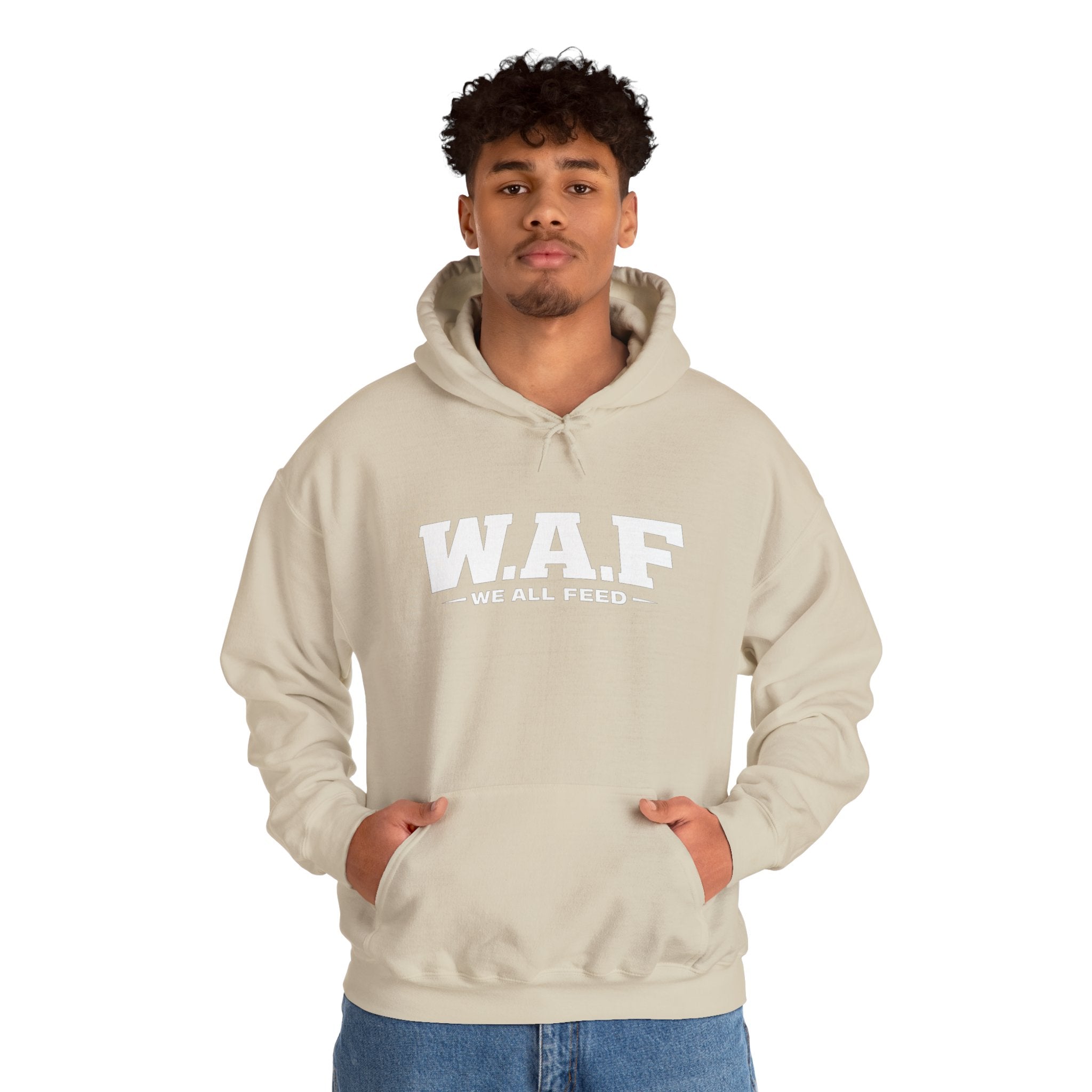 W.A.F. Hoodie – 'We All Feed' Graphic Pullover