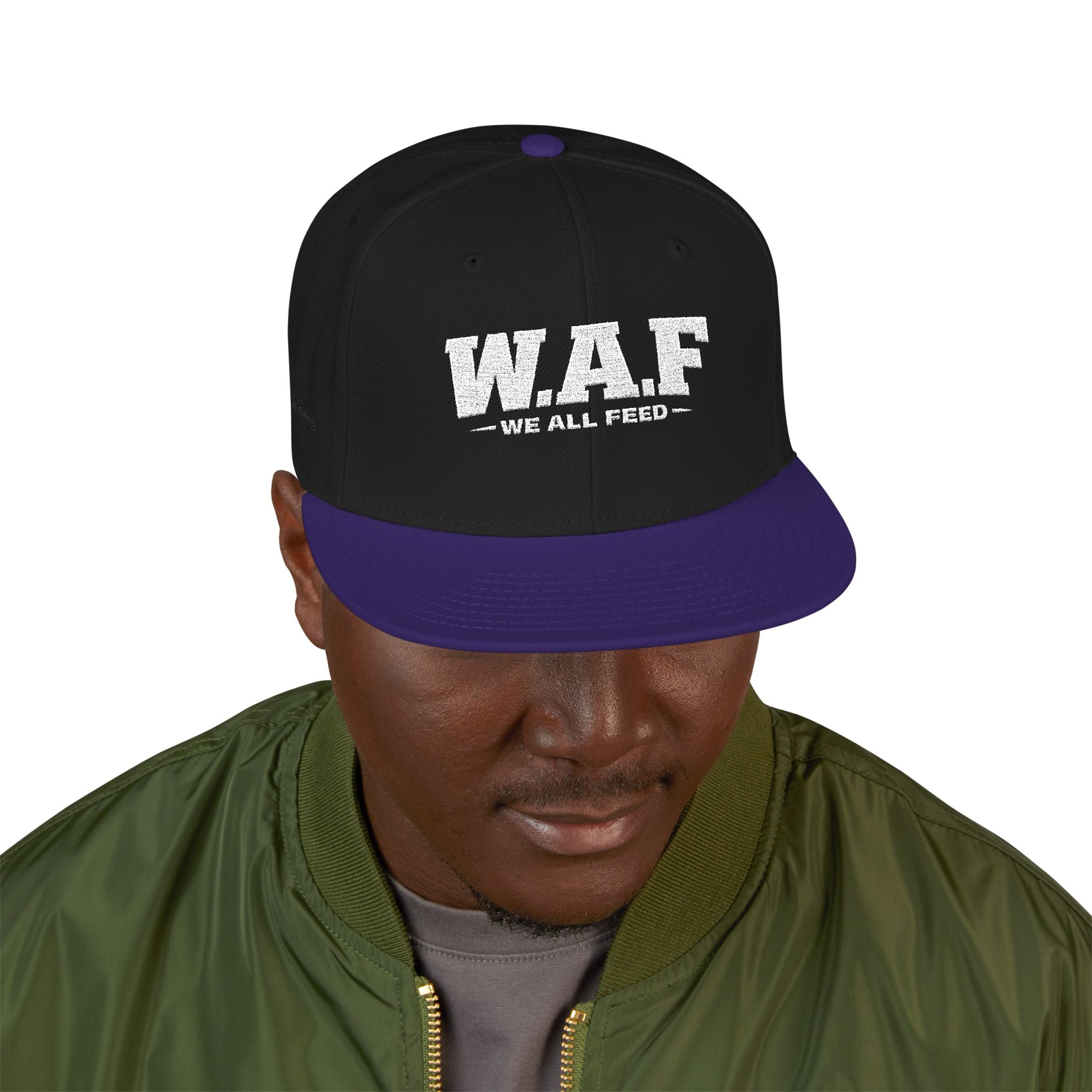 Distressed W.A.F Embroidered Snapback