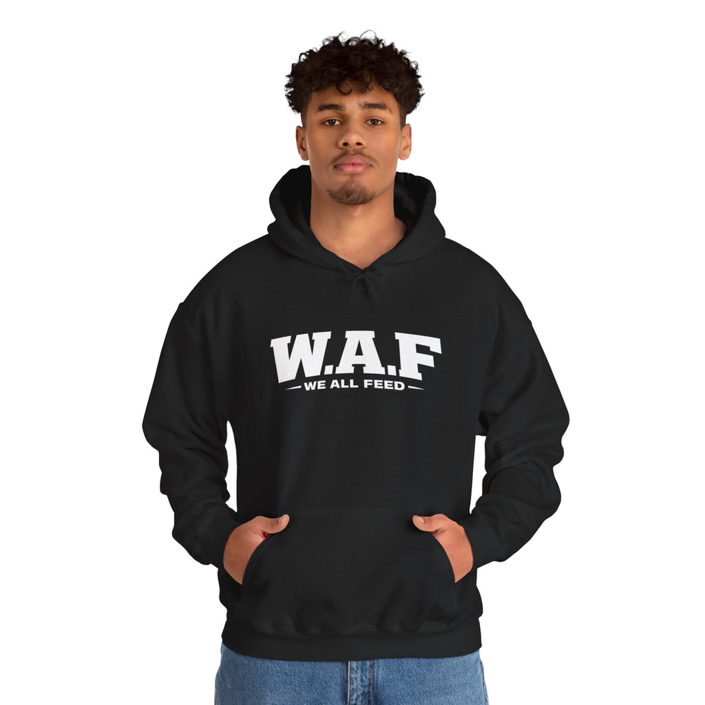 W.A.F. Hoodie – 'We All Feed' Graphic Pullover