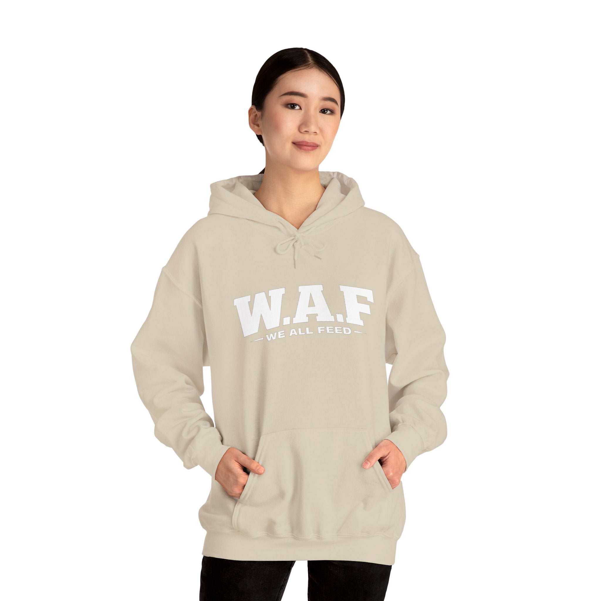 W.A.F. Hoodie – 'We All Feed' Graphic Pullover