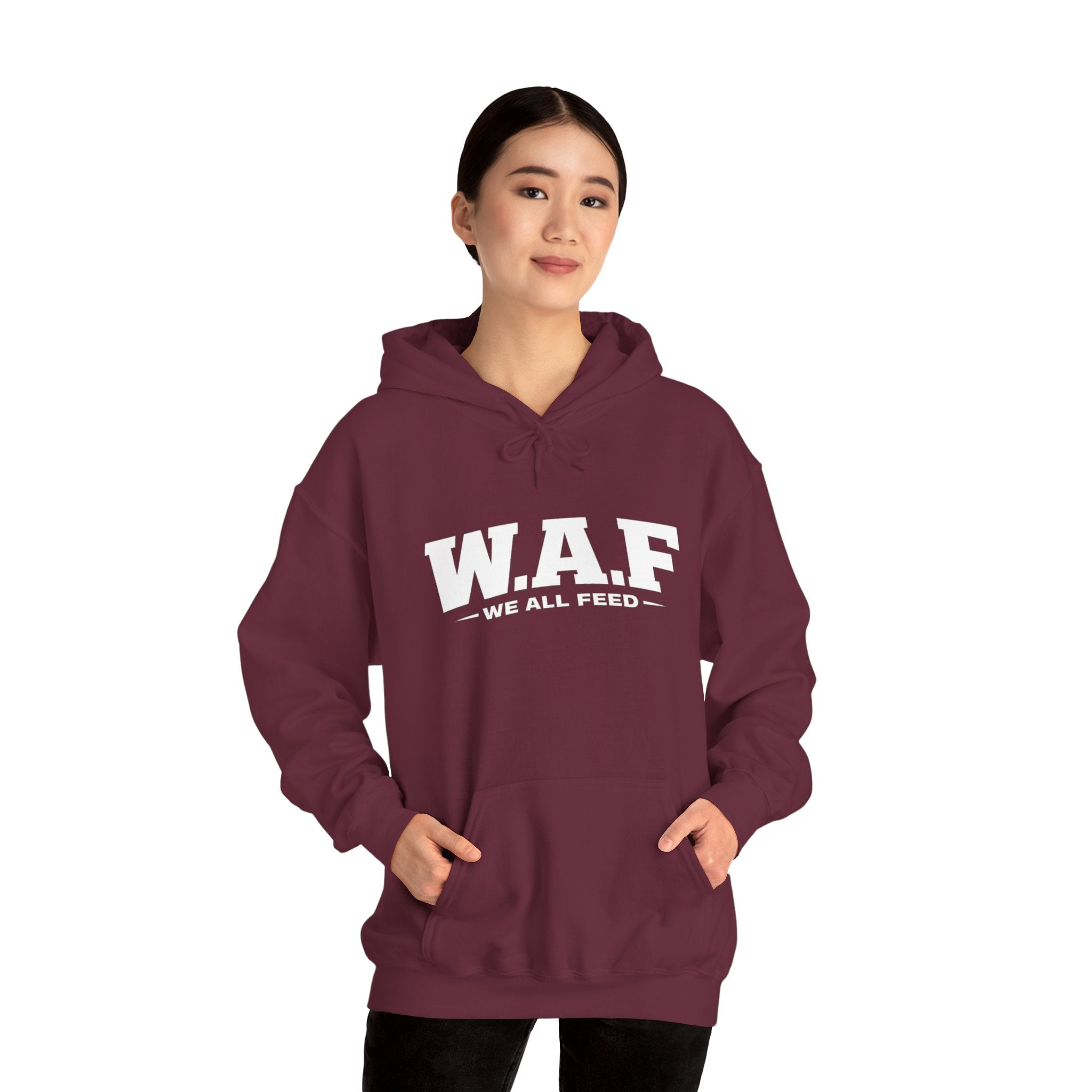 W.A.F. Hoodie – 'We All Feed' Graphic Pullover