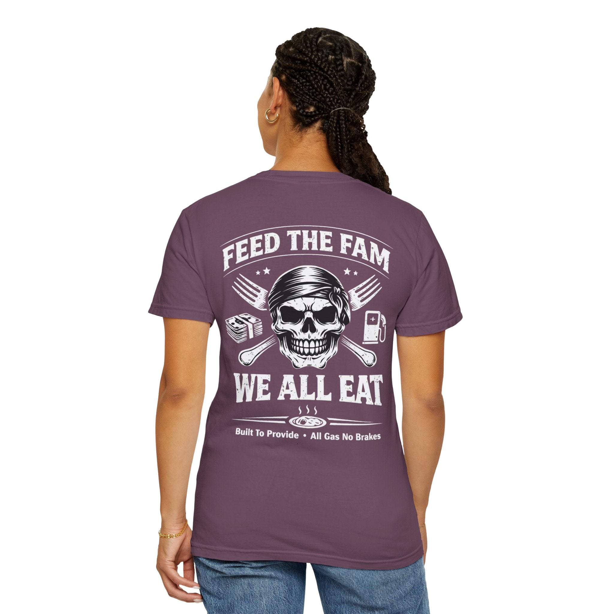 We All Eat "Feed the Fam" Skull T-Shirt