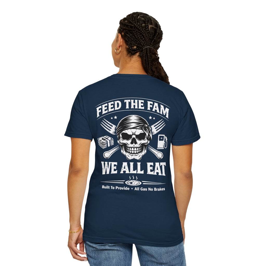 We All Eat "Feed the Fam" Skull T-Shirt