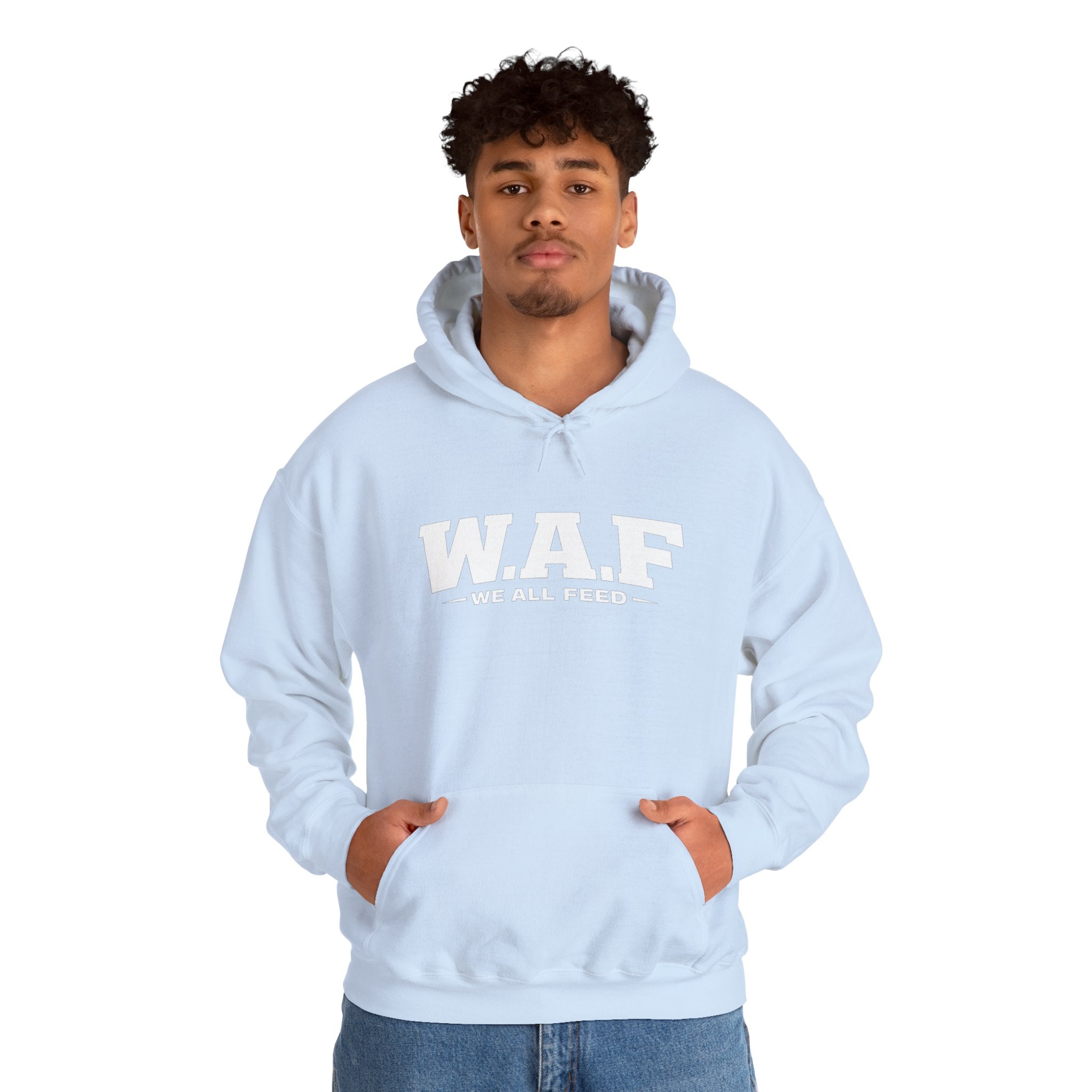 W.A.F. Hoodie – 'We All Feed' Graphic Pullover